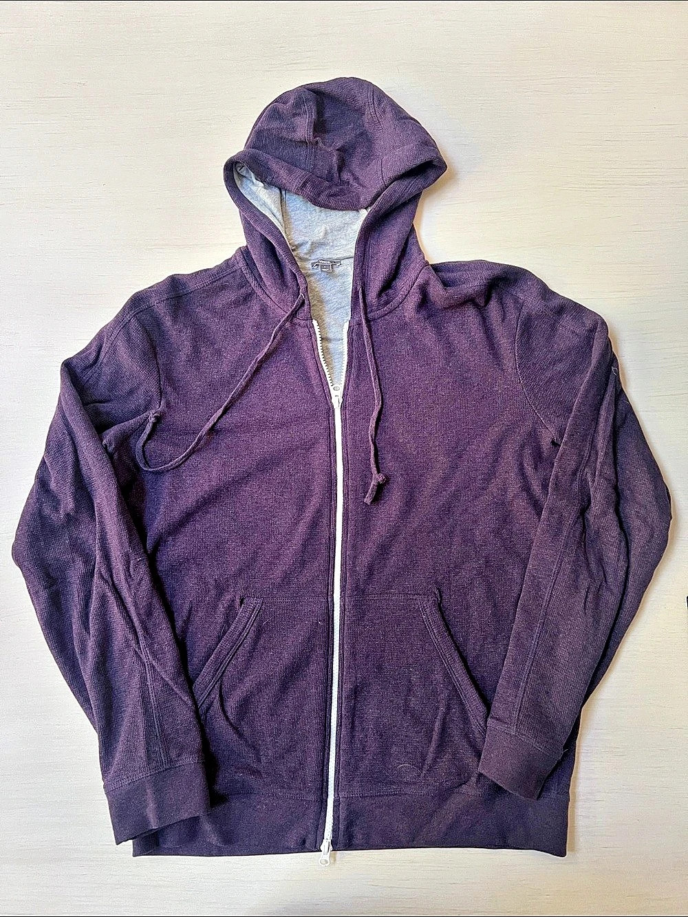 Vince Zip-Up Hoodie in Purple